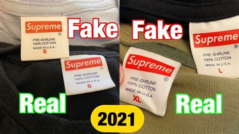 supreme shirt tag real vs fake
